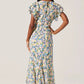 Astr - Celestine Floral Flutter Sleeve Dress