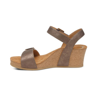 Aetrex - Women's Lexa Cork Quarter Strap Wedge