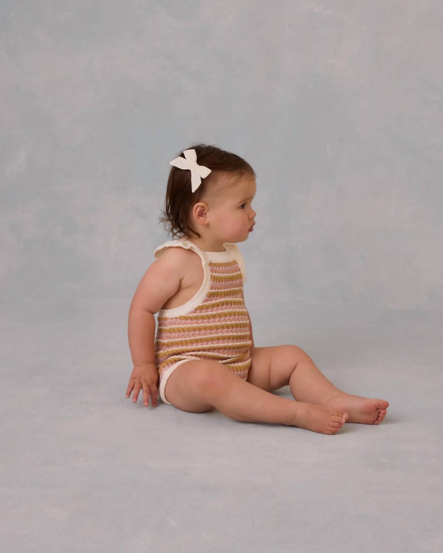 Rylee + Cru - Girl's Stripe Crochet Romper
