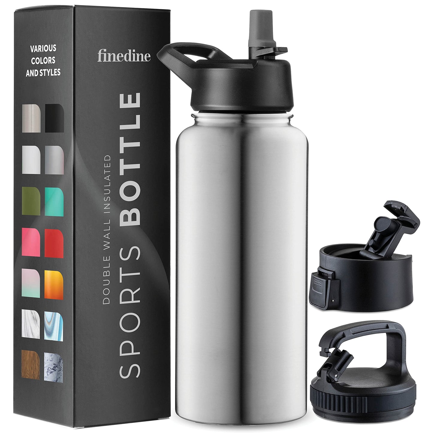 Insulated Sports Water Bottle with Straw