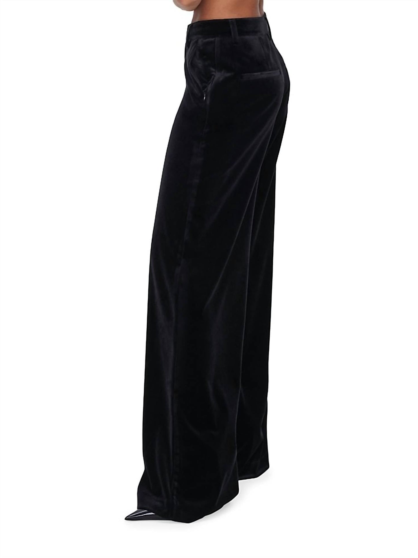 Good American - VELVET WIDE LEG TROUSER