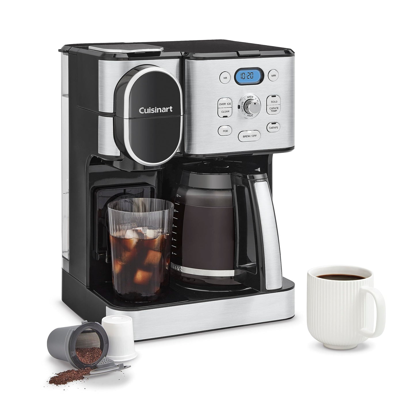 Cuisinart Coffee Maker  Stainless Steel Automatic Hot  Iced Brewer