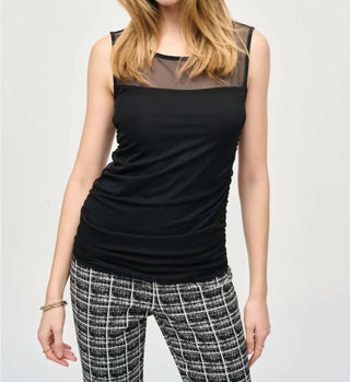 Joseph Ribkoff - Mesh Sleeveless Top