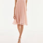 Joseph Ribkoff - Lace Chiffon Pleated Trapeze Midi Dress