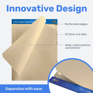 File Folder Notepad - Pack of 12