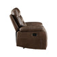 Aashi Leather Gel Match 3 Piece Recliner Living Room Set - Brown