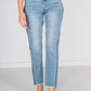 Judy Blue - Side Panel Detail & Hi-lo Fray Hem High Waisted Jean