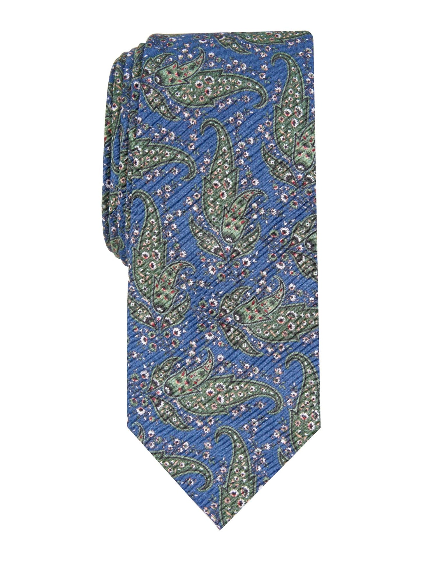 Bar III Men's Sorrento Skinny Paisley Tie Green Size Regular