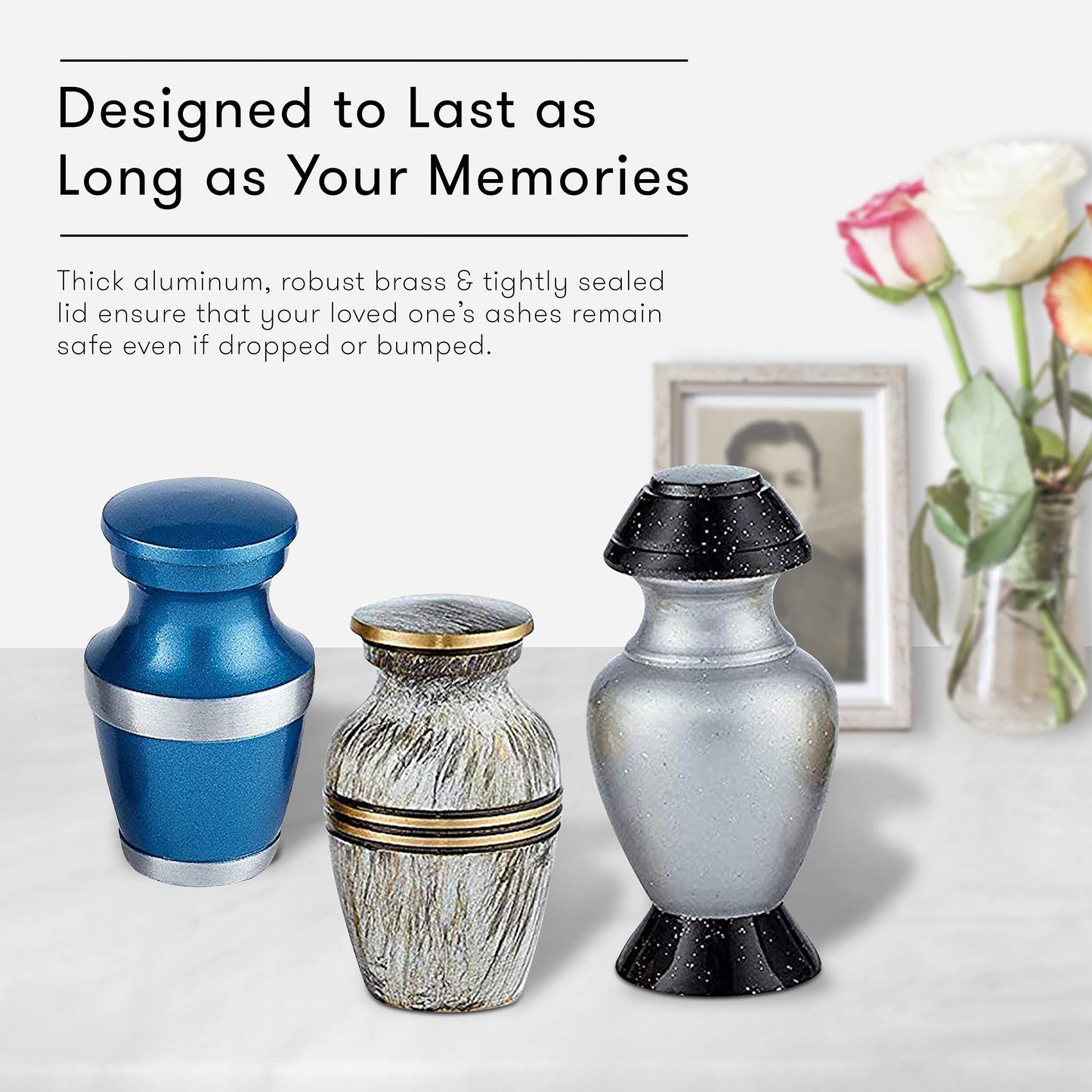 Adult Cremation Urns with Velvet Bag