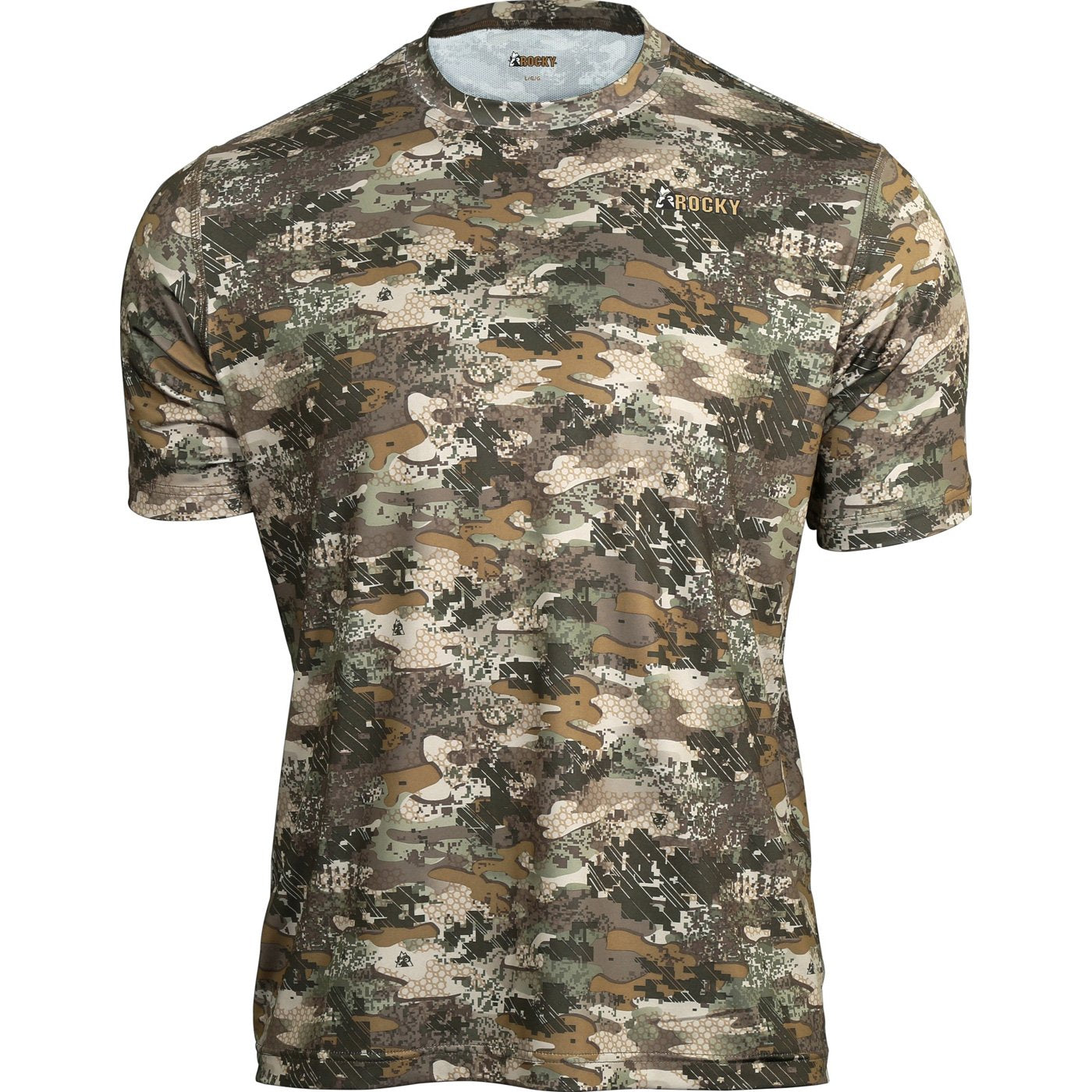 ROCKY Men s Venator Camo Short Sleeve Performance Tee Shirt Medium