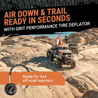 Tire Pressure Gauge (0-60 PSI) Heavy Duty, with Custom Foam Case, Chrome Caps & Valve Core Repair Tool, Rapid Air Pressure Gauge, Tire Deflators Offroad Accessories, 4x4 Tires