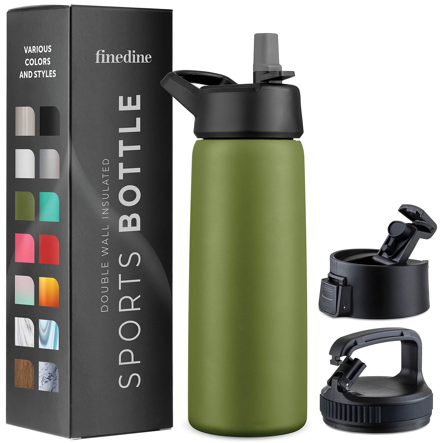 Insulated Sports Water Bottle with Straw