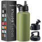 Insulated Sports Water Bottle with Straw