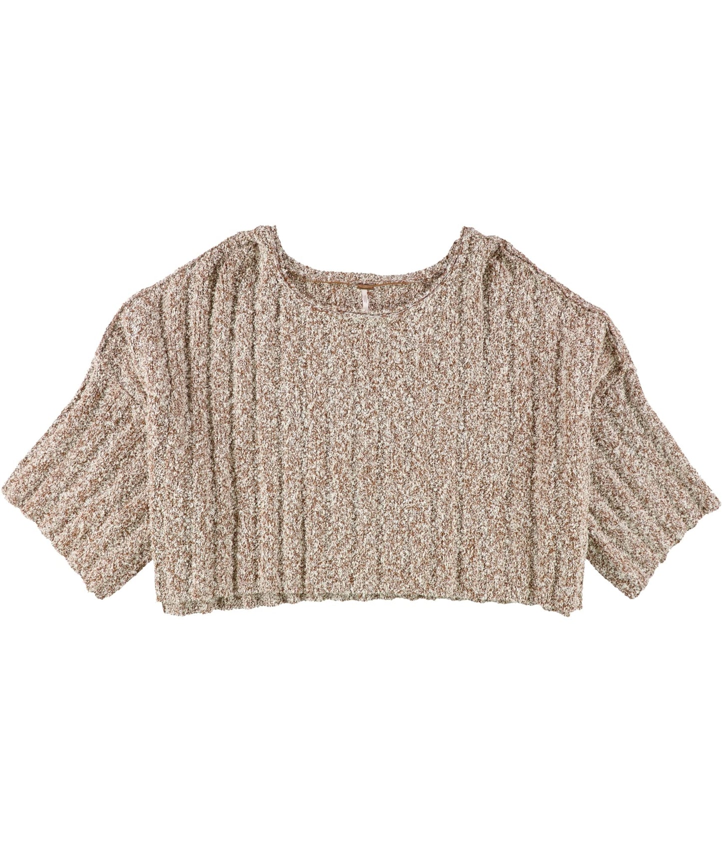 Free People Womens Good Day Pullover Sweater, Brown, Medium