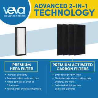 VEVA 8000 Black Air Purifier for Home