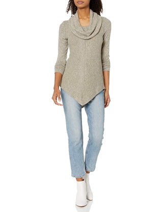 A. Byer Juniors Long Sleeve Cowl Neck Sweater, Sparkling, M