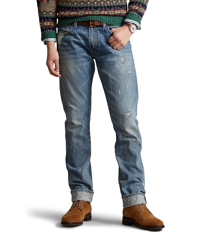 Polo Ralph Lauren Varick Slim Straight Distressed Jeans