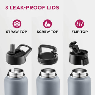 Insulated Sports Water Bottle with Straw