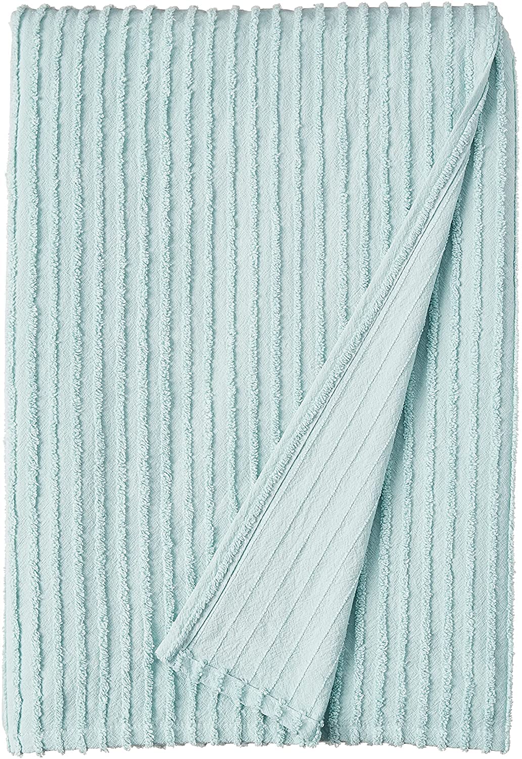 Beatrice Home Fashions Channel Chenille Bedspread  King Size Blue