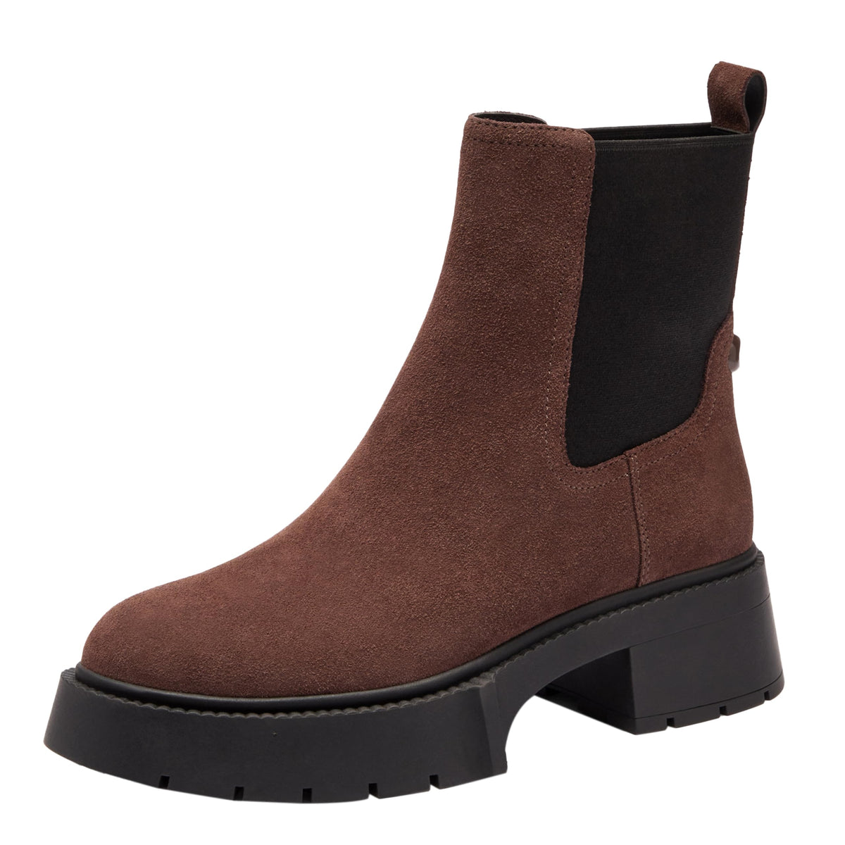 Coach Womens Leah Platform Chelsea Bootie Maple Size 6 Medium