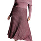 ELOQUII Women's Plus Size Lurex Off Shoulder Dress - 18/20, Burgundy Lurex