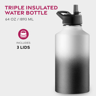 Insulated Sports Water Bottle with Straw