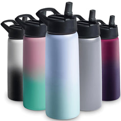 Insulated Sports Water Bottle with Straw