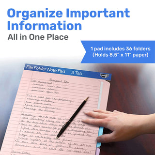 File Folder Notepad - Pack of 12