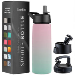 Insulated Sports Water Bottle with Straw