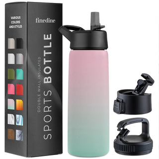 Insulated Sports Water Bottle with Straw