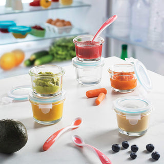 4 Oz Glass Food Containers - 6 Piece Set