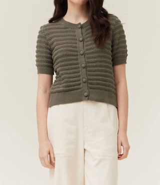 Grade & Gather - Cropped Short Sleeve Cardigan