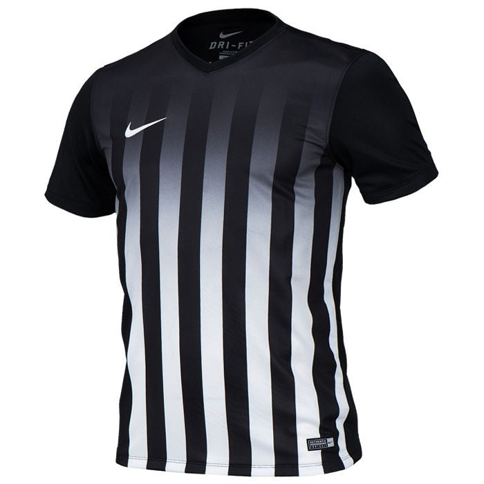 Nike Boys Striped Division II Jersey T-Shirt Black Size Youth