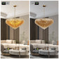 37" Extra Large 14-Light Gold Modern Round Chandelier