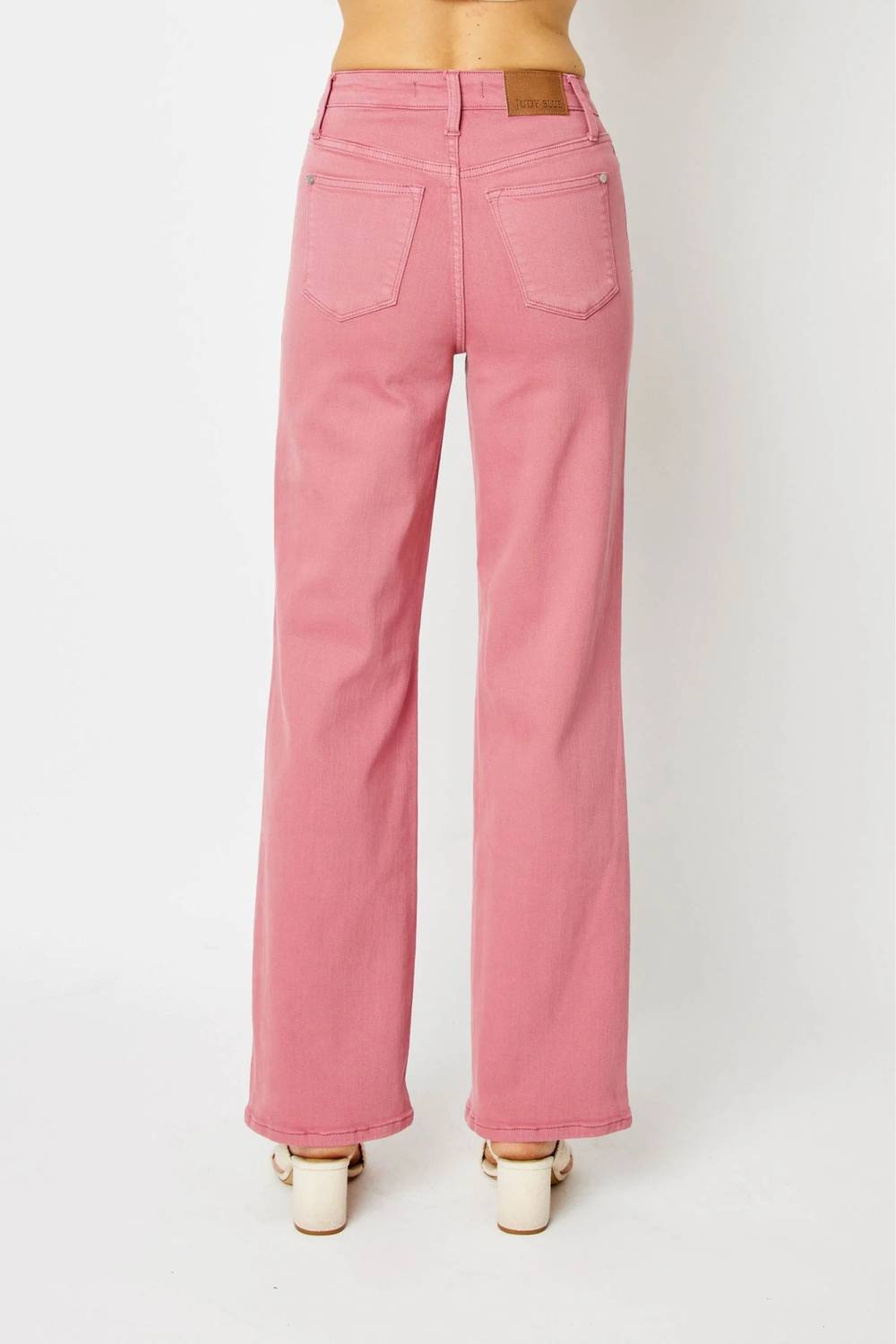 Judy Blue - Crochet Patch Garment Dyed Jeans