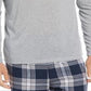 Perry Ellis Men's Jersey Long Sleeve Pajama T-Shirt Gray Size Medium