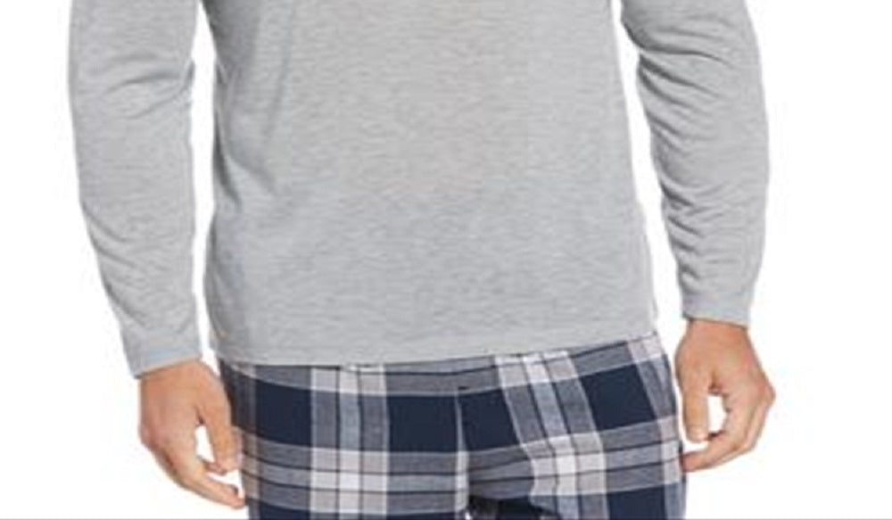 Perry Ellis Men's Jersey Long Sleeve Pajama T-Shirt Gray Size Medium