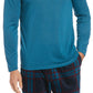 Perry Ellis Men's Jersey Long Sleeve Pajama T-Shirt Blue Size Small