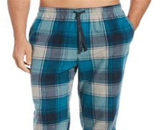 Perry Ellis Men's Microfleece Pajama Pants Blue Size Medium