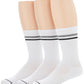 Perry Ellis Men's Retro Stripe Crew Pack Of 3 Socks White Size Regular
