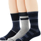 Perry Ellis Men's Casual Crew Ribbed 3Pk Socks Blue Size Regular