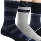 Perry Ellis Men's Casual Crew Ribbed 3Pk Socks Blue Size Regular