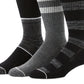Perry Ellis Men's 3 Pk Casual Crew Ribbed Socks Black Size Regular