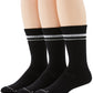 Perry Ellis Men's Retro Stripe Crew Pack Of 3 Socks Black Size Regular