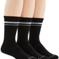 Perry Ellis Men's Retro Stripe Crew Pack Of 3 Socks Black Size Regular