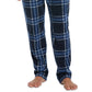 Perry Ellis Portfolio Men's Chevron Plaid Textured Fleece Pajama Pants Blue