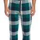 Perry Ellis Portfolio Men's Modern Buffalo Plaid Textured Fleece Pajama Pants Green Size X-Large