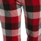 Perry Ellis Portfolio Men's Modern Buffalo Plaid Textured Fleece Pajama Pants Red Size X-Large