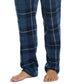 Perry Ellis Portfolio Men's Windowpane Plaid Textured Fleece Pajama Pants Blue Size X-Large