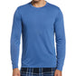 Perry Ellis Portfolio Men's Solid Long-Sleeve Pajama T-Shirt Blue Size L